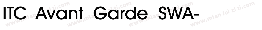 ITC Avant Garde SWA字体转换